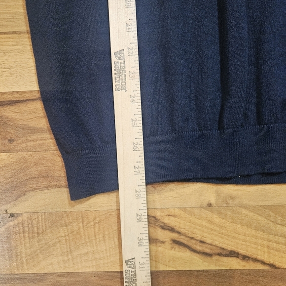 Weatherproof Cotton Cashmere V-neck sweater Blue Medium - Picture 8 of 9